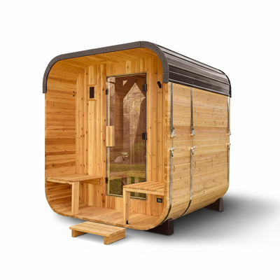 Lennon 2–4 Person Cedar Outdoor Cube Sauna