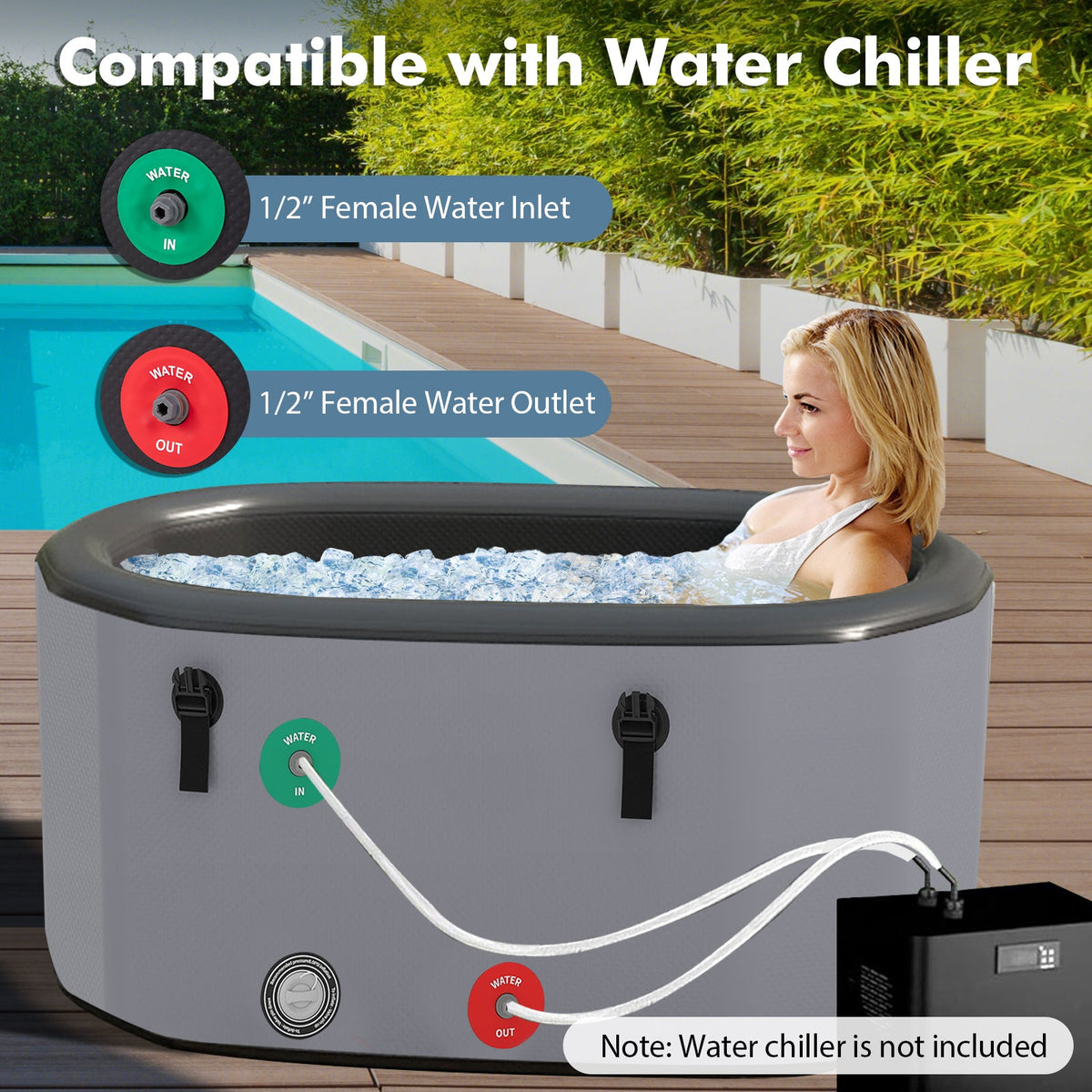 XL 129-Gallon Oval Ice Bath