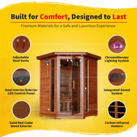 Canadian Cedar Corner Infrared Sauna