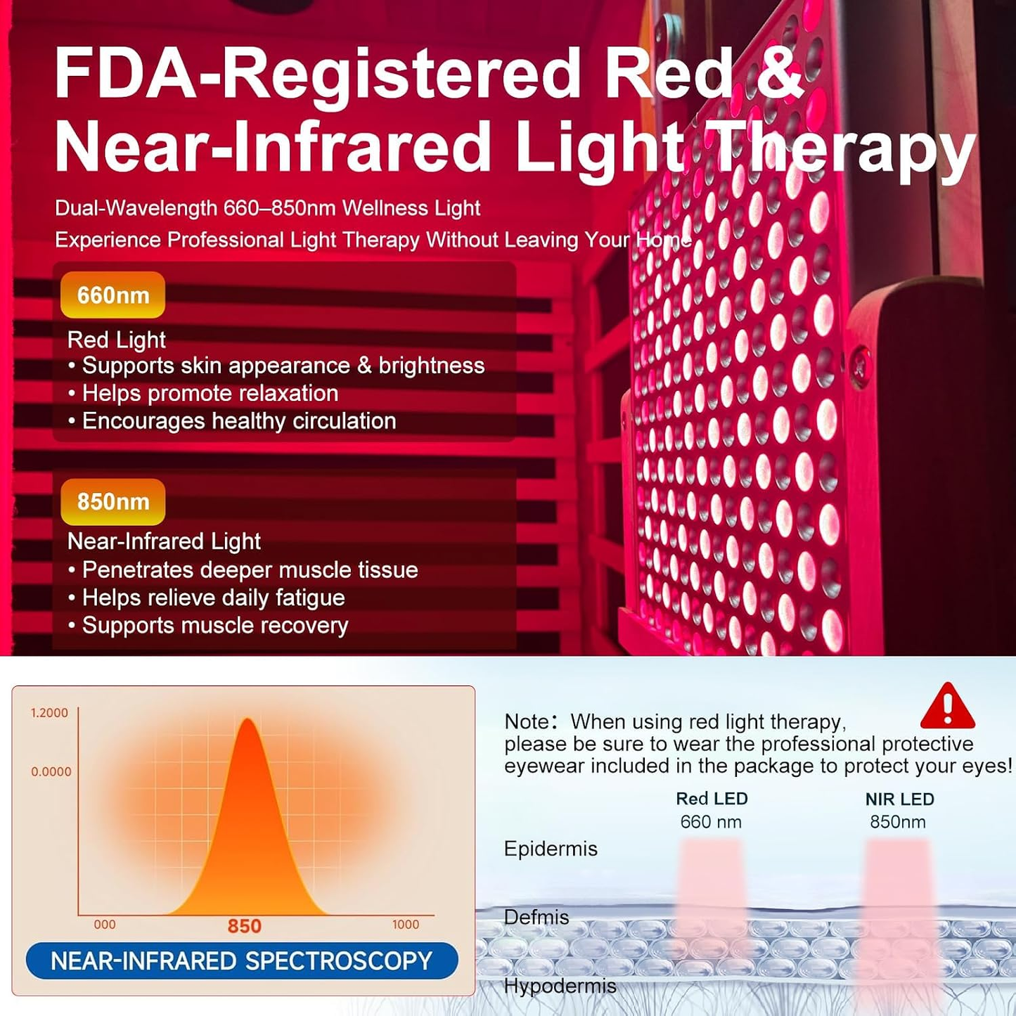 Canadian Hemlock Infrared Sauna with Red Light Therapy