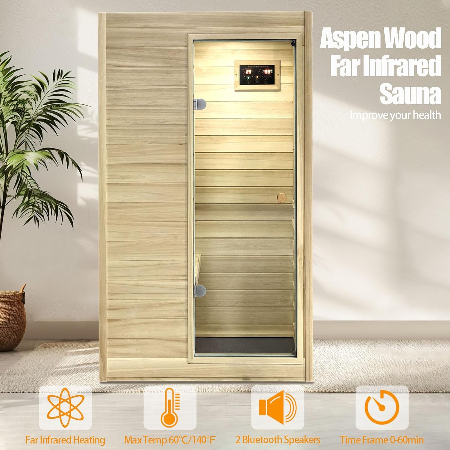 European Aspen 1-Person Far Infrared Sauna