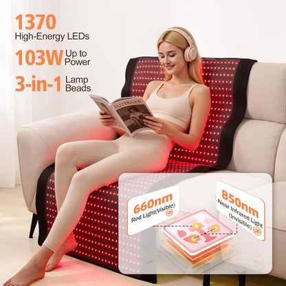 Full-Body Red Light Therapy Mat – 660nm & 850nm