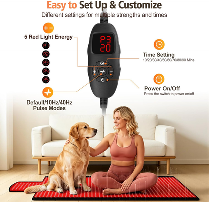 Full-Body Red Light Therapy Mat – 660nm & 850nm