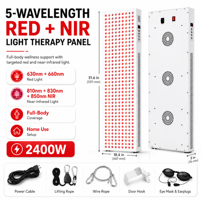 2400W Full-Body Red & Near-Infrared Light Panel