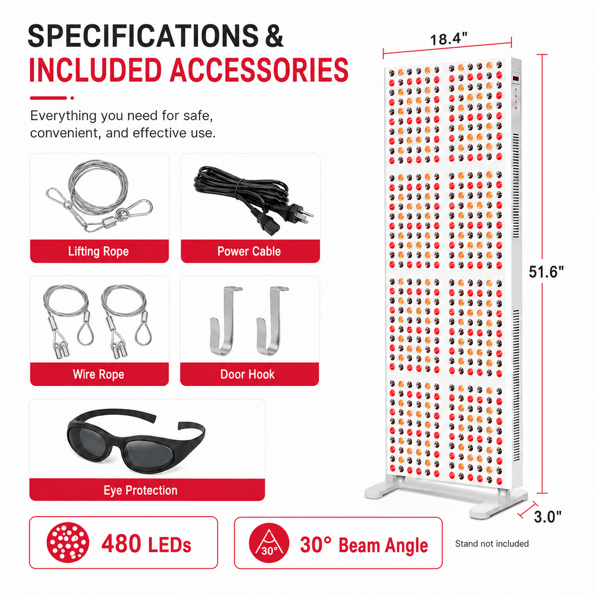 2400W Full-Body Red & Near-Infrared Light Panel