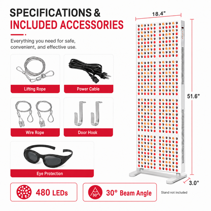 2400W Full-Body Red & Near-Infrared Light Panel