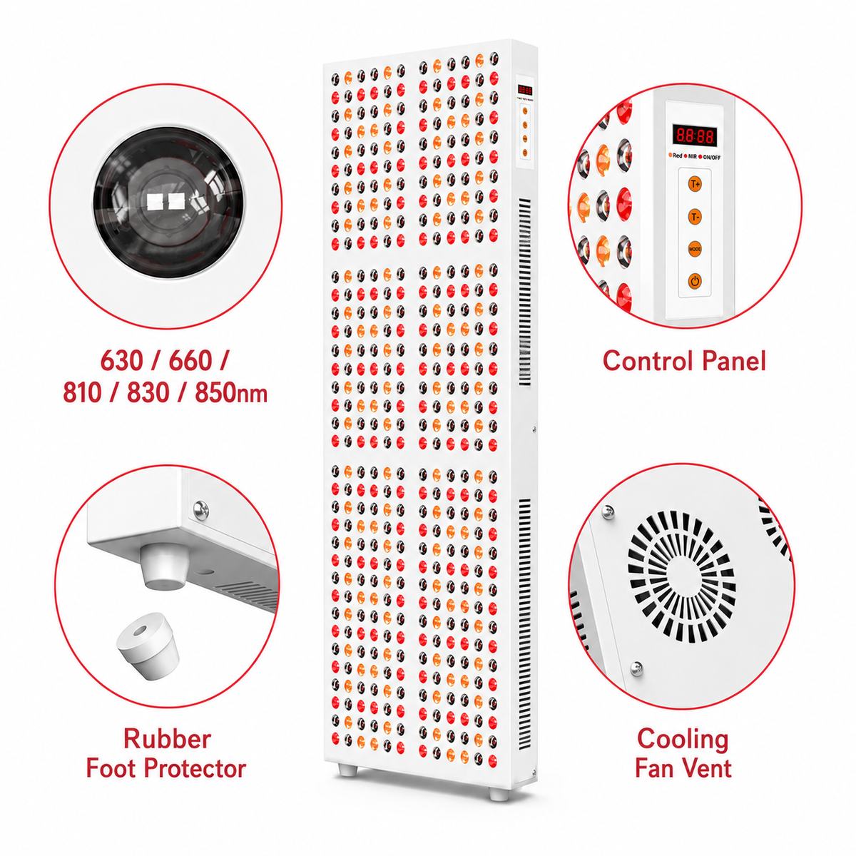 2400W Full-Body Red & Near-Infrared Light Panel