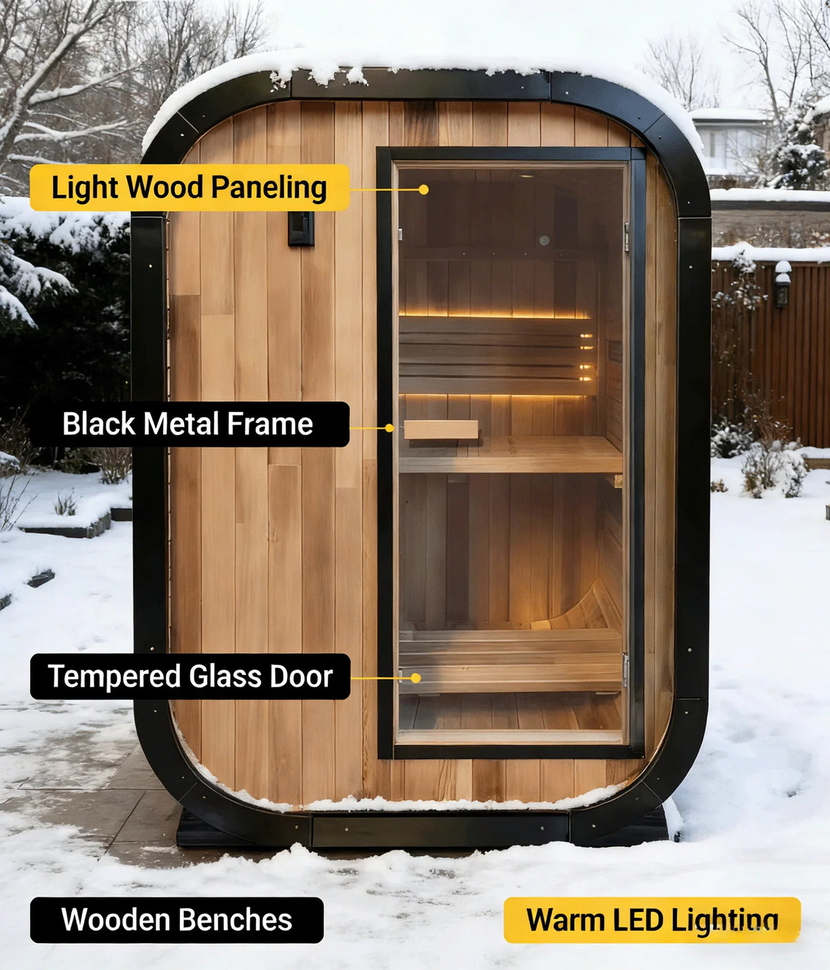 Panoramic Outdoor Round Sauna