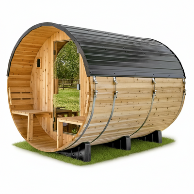 Paxton 4–6 Person Cedar Outdoor Barrel Sauna