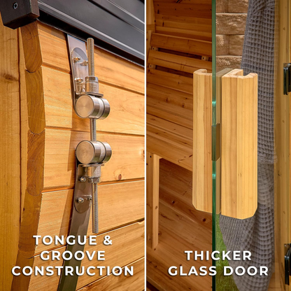 Paxton 4–6 Person Cedar Outdoor Barrel Sauna