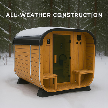 Lennon 4–6 Person Cedar Outdoor Cube Sauna