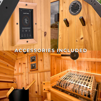 Lennon 4–6 Person Cedar Outdoor Cube Sauna