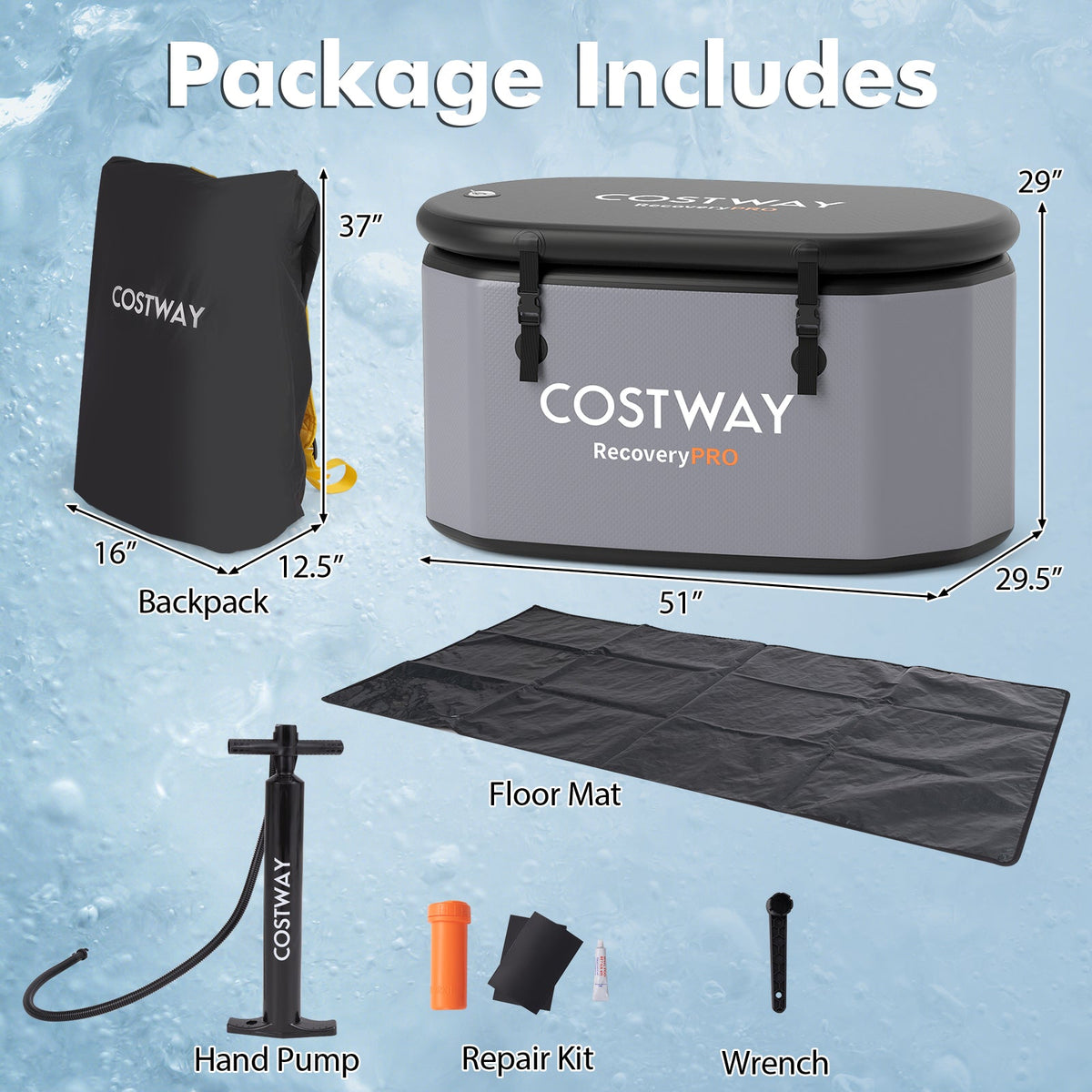 XL 129-Gallon Oval Ice Bath